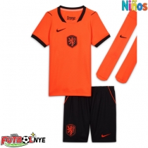 Camiseta Países Bajos Primera Equipación para niños Mundial 2026 manga corta (+ pantalones cortos)